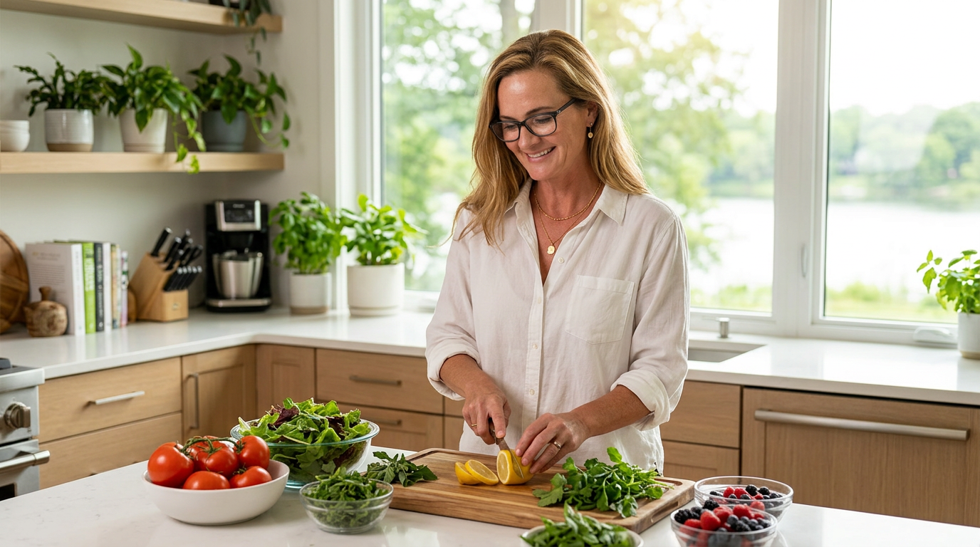 Jennifer in a Botanic Living editorial scene for Summer Food Should Be Useful.