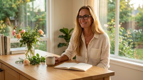 Jennifer in a Botanic Living editorial scene for What June Taught Me About Building.