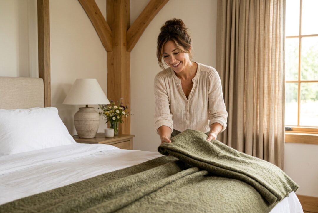How to Make a Guest Bed With a Heavy Blanket Without the Lump